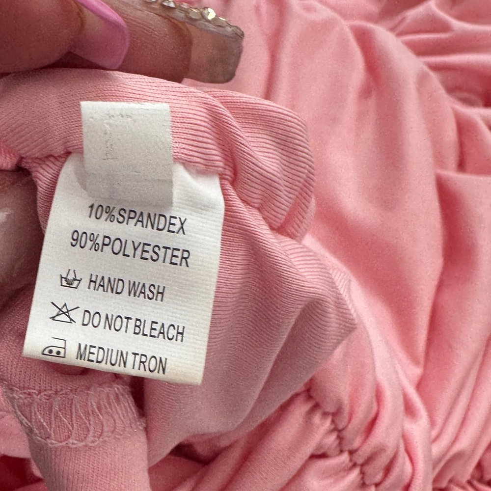 Chic Pink Ruched Dress - Picture 5 of 6